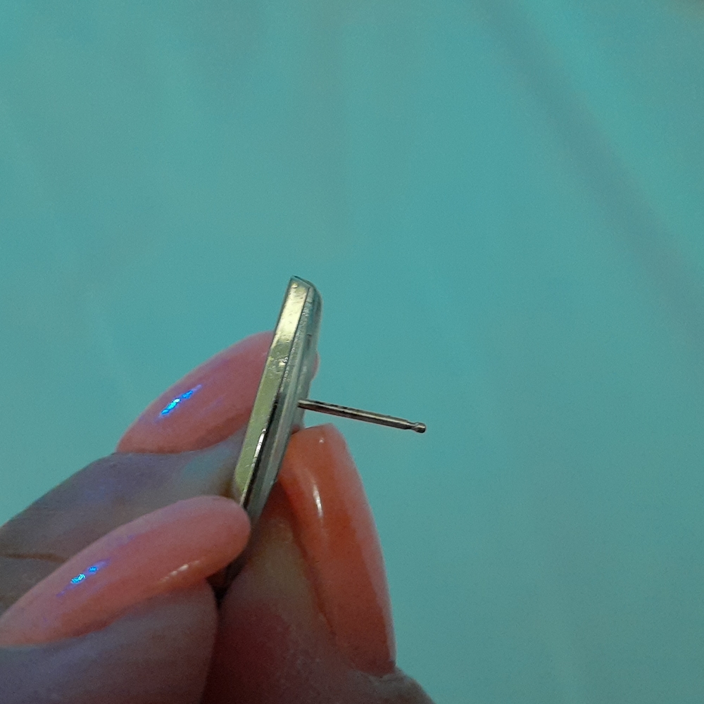 Sterling dangling pierced earrings. - Picture 6 of 7